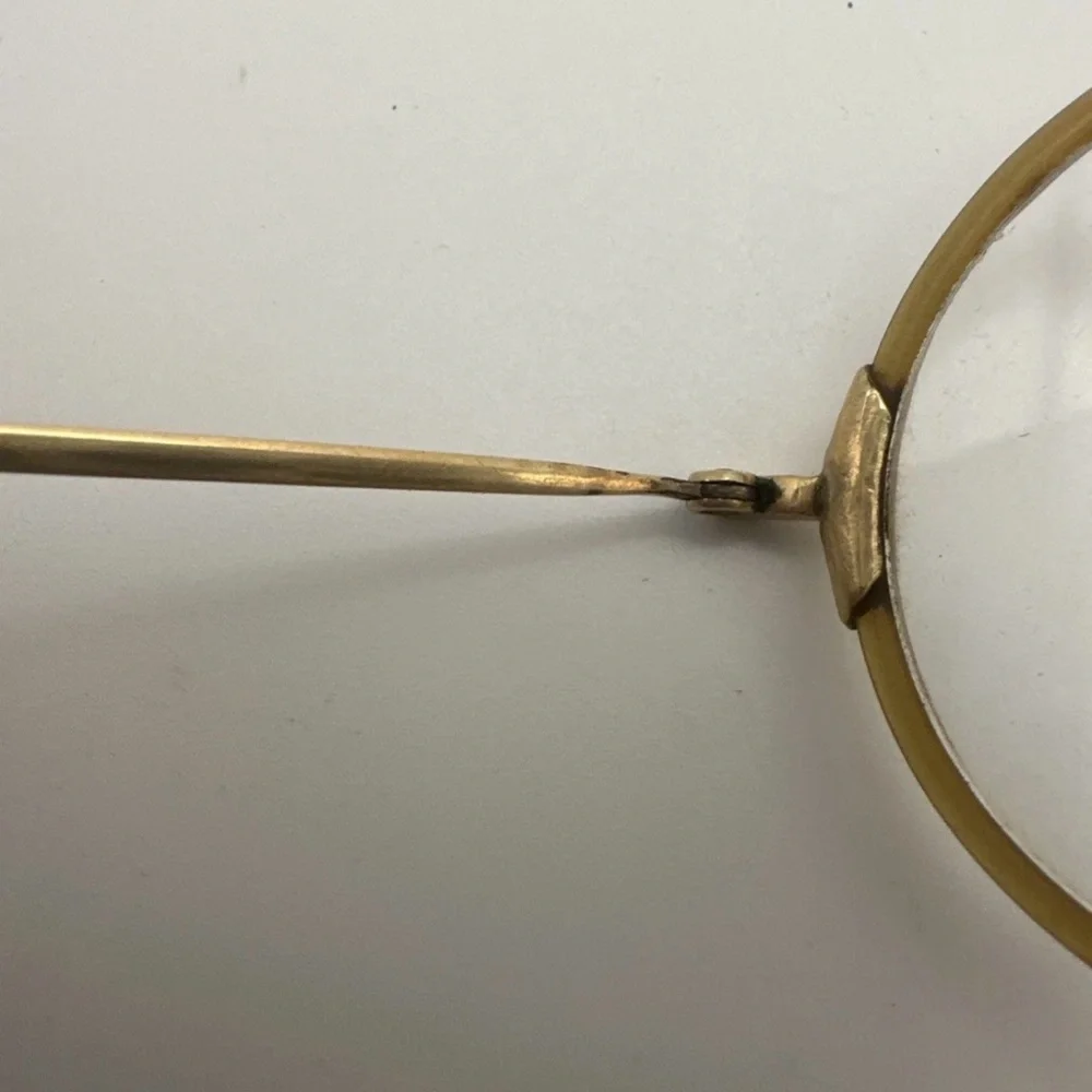 Antique Shuron Torty Celluloid Rim Eyeglasses Round Windsor Frames with Case